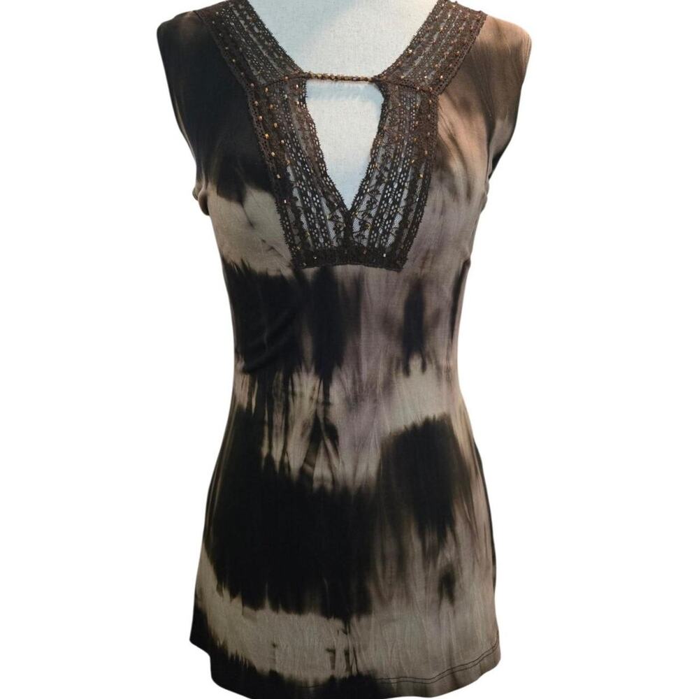 Earthy tie dye tank with